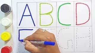 A to Z, Kids rhymes,collection for writing along dotted lines for toddler,Alphabet,ABC song,ABCD-8