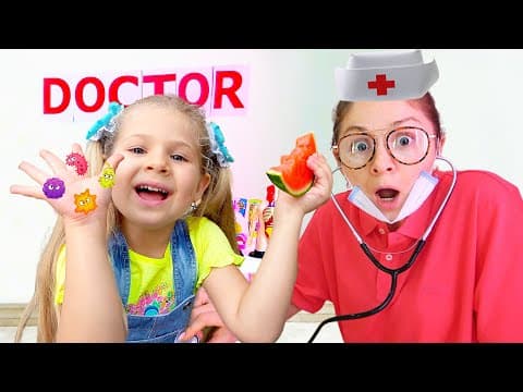 हाथ धोने के महत्व के बारे में कहानी में डायना और रोमा