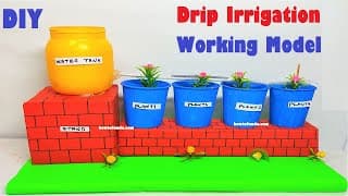 drip irrigation science project working model 3d | new design