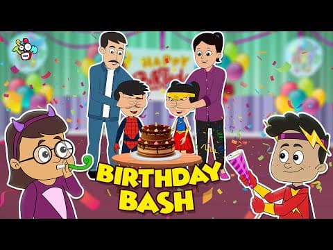 गट्टू चिंकी का Birthday Bash | Superhero Theme | Hindi Cartoon | Moral Stories | PunToon Kids Hindi