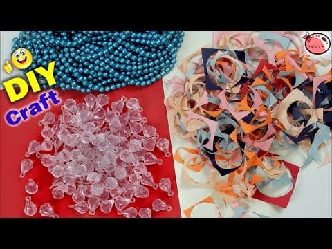 Wall hanging making at home - diy room decor - handmade craft - best out of waste idea