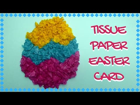 Easter Crafts - Tissue Paper Easter Card