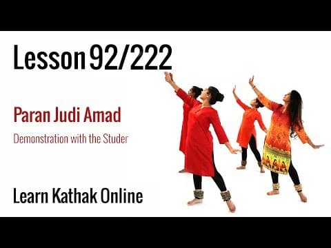 Paran Judi Amad - Demonstration with Students | Learn Kathak Online | Lesson 92