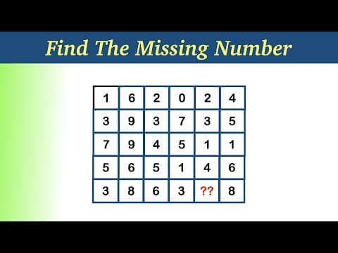 Find the missing number - missing number puzzle
