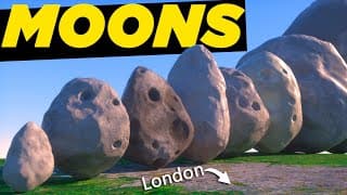 All MOONS of URANUS and NEPTUNE 3D Size Comparison