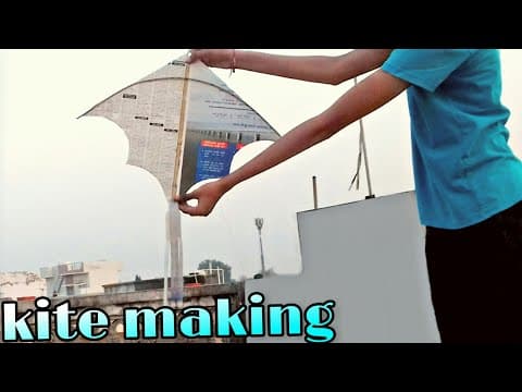 how to make kite ; how to make news paper kite; how to make eagle shape kite