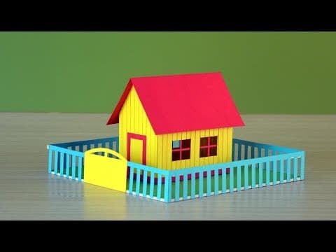 Simple & easy making of a beautiful color paper house