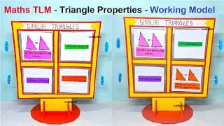 maths tlm - triangle properties - working model - diy