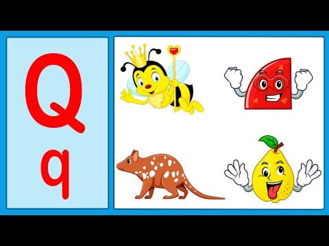 Phonics letter - phonics letter q - learning alphabet q - abc flashcards