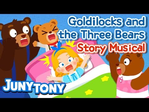 Goldilocks and the Three Bears🧸 | Fairy Tales | Story Musical for Kids | Bedtime Stories | JunyTony