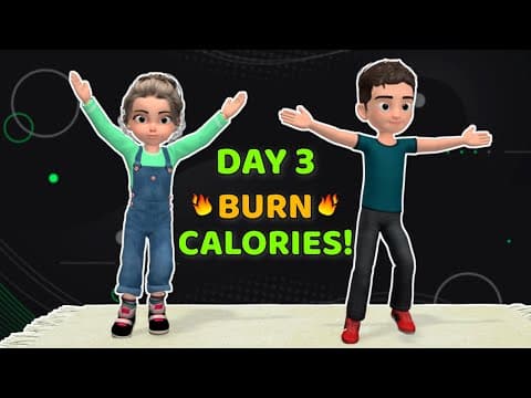 DAY 3 CALORIE BLASTING CARDIO: FAT BURNING KIDS WORKOUT