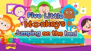 Five Little Monkeys Jumping on the Bed - Nursery Popular Rhymes - English Song For Kids - Music