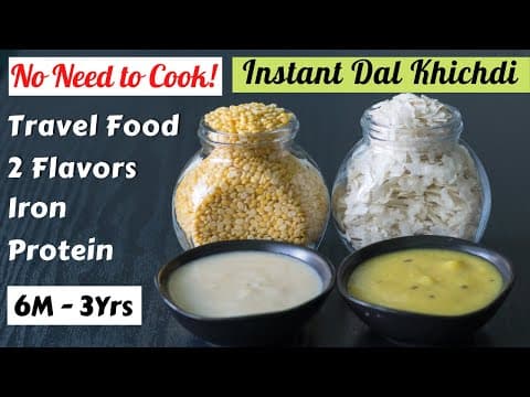 Instant Dal (Poha) Khichdi for Babies | Homemade Travel Food for 6M - 3Yrs Babies | No Need to Cook!