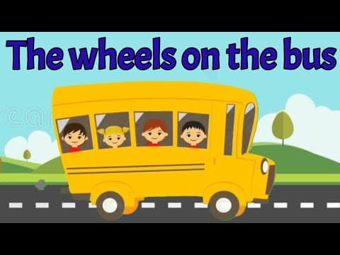 wheels on the bus | Wheels on the bus go round and round | Nursery rhyme