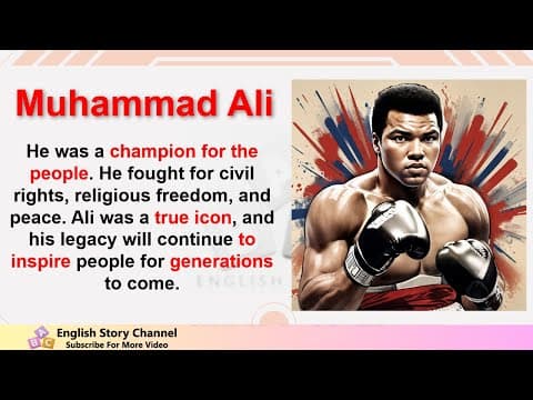 English story Youtube Muhammad Ali, English short stories.