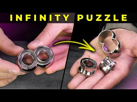 Try to free these metal rings - Infinity puzzle