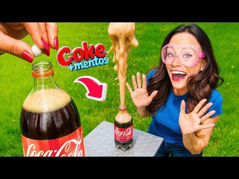 Coke and Mentos Experiment - Emily's Science Lab - YouTube