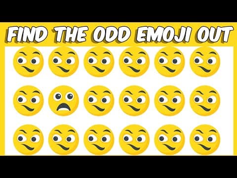 HOW GOOD ARE YOUR EYES #01 | Find The Odd Emoji Out | Emoji Puzzle Quiz