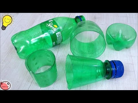 Best out of waste plastic bottle craft idea - diy wall hanging flower showpiece making at home