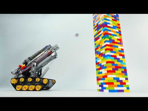 Which RC LEGO machine will collapse these LEGO towers