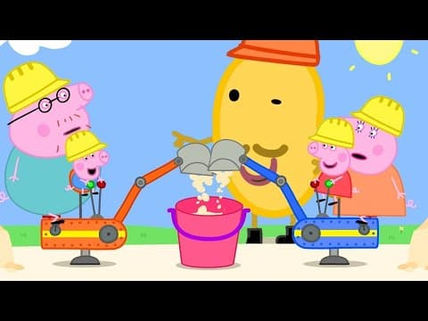 Peppa Pig and George Drive Real Diggers | Peppa Pig Official Family Kids Cartoon
