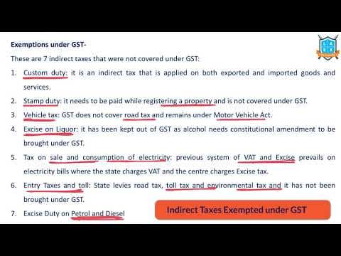 What is Indirect Taxes Exempted under GST ? || Taxes Exempted under GSTఅంటే ఏమిటి?