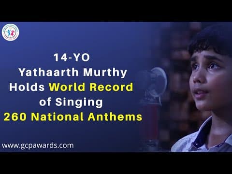 14- Year-Old 'Anthemologist' Yathaarth Murthy can sing 260 countries National Anthems| Child Prodigy