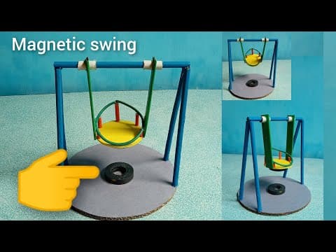 How to make a Magnetic Swing || homemade magnetic automatic swing || science project for students
