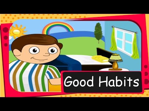 Short animated story on good habits for kids - clean and tidy