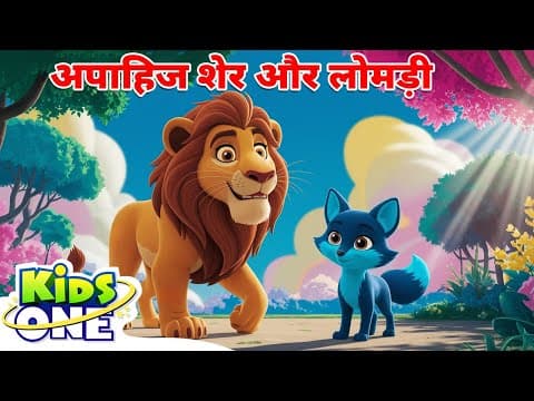अपाहिज शेर और लोमड़ी । The Disabled Lion and the Fox | Hindi Kahani | Hindi Stories For Kids