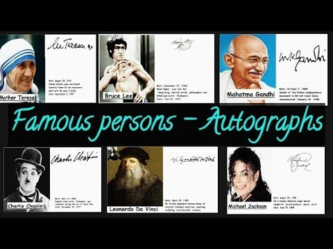 famous personalities signatures