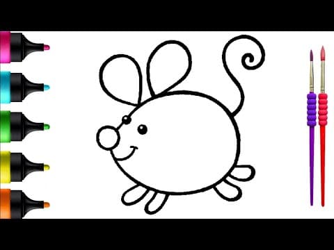 Piglet Drawing, Painting & Coloring Fun for Kids, Toddlers