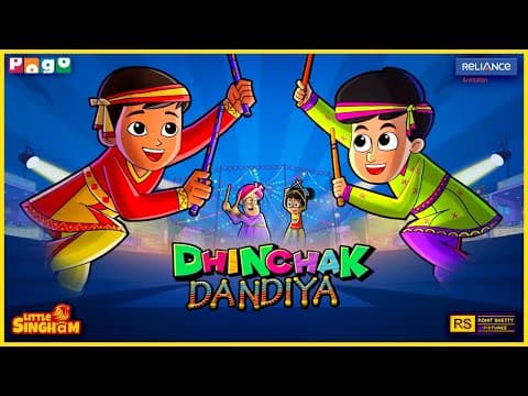 Dhinchak Dandiya 💃🥁 | Little Singham Navratri Special vs Jungli Joker | Pogo TV | Kids Cartoon