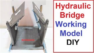 hydraulic bridge working model for science fair project | DIY using cardboard