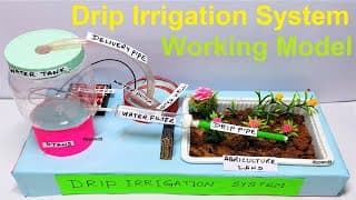 drip irrigation system working model science project for science exhibition - diy