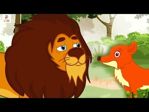 Short stories for kids | The Old Lion and The Clever Fox | English Stories for kids by Anon Kids