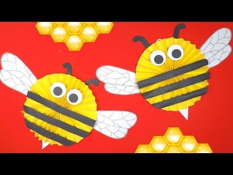 How to Make a Paper Bee | Paper Crafts for Kids