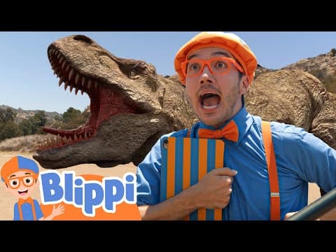 Blippi learns about dinosaurs