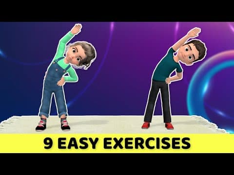 9 EASY EXERCISES FOR KIDS - BEGINNER FRIENDLY, NO JUMPING