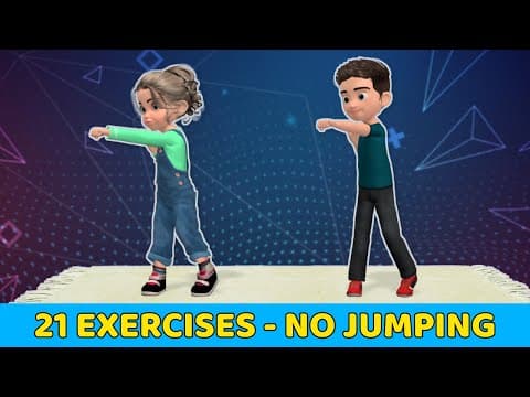 21 EXERCISES FOR KIDS: NO JUMPING, BEGINNER FRIENDLY