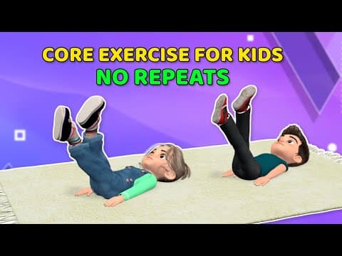 17-MIN CORE EXERCISE FOR KIDS – NO REPEATS