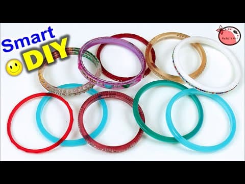 Diy wall hanging flower pot - best out of waste bangles - diy home decor - handmade craft