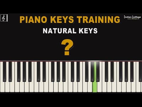 Name the Piano Keys | Identify Piano Keys |Piano Keys Training quiz| Natural Keys