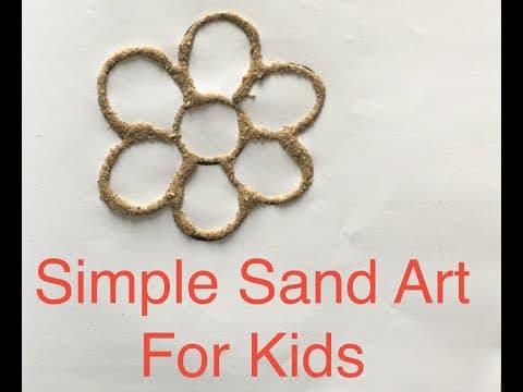 Simple sand art for kids | easy sand art | sand art flower| sand art for beginners.