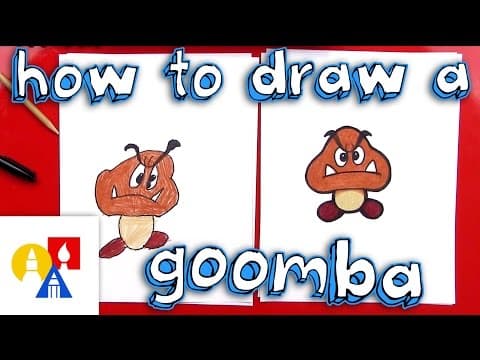 How to draw a goomba from mario bros