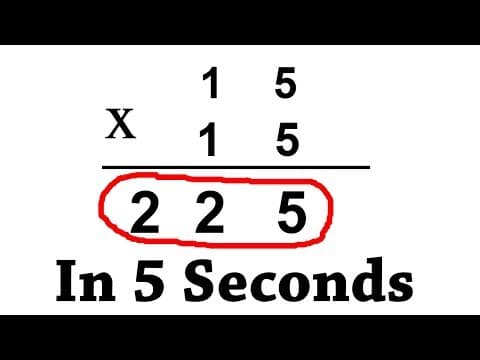 Vedic maths squares - vedic maths tricks for fast calculation