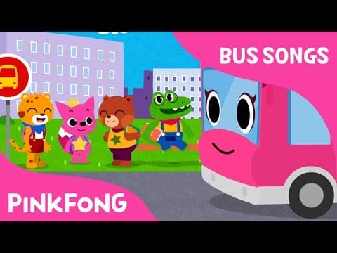 The Wheels on the Pink School Bus | Bus Songs