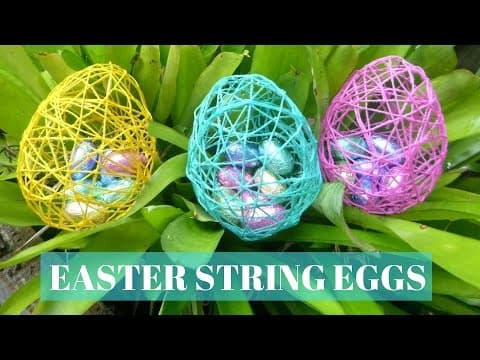 Easter Crafts - DIY Easter String Eggs