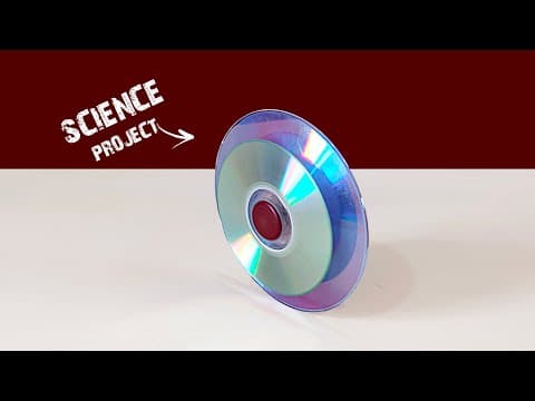 How to make self-Balancing wheel | DIY Gyroscope with CD Disk | Science Project