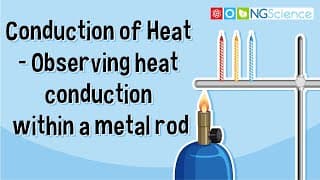 Conduction of Heat – Observing heat conduction within a metal rod.
